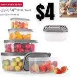 10PCS Food Storage Containers with Lids (5 containers + 5 Lids), Reusable Meal Prep Container