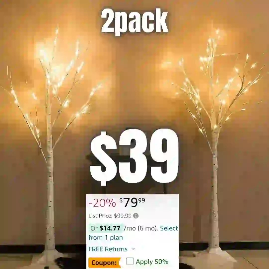 4Pack Christmas Decorations, 32LED Solar Christmas Lights Outdoor Waterproof