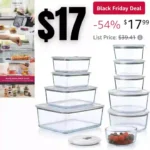 20-Piece Glass Food Storage Container Set – 100% Leakproof, BPA-Free, and Oven Safe