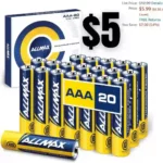 20pack Allmax AAA Maximum Power Alkaline Triple A Batteries