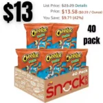 40pack Cheetos Puffs Cheese Flavored Snacks