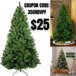 5FT Artificial Christmas Tree Premium PVC Holiday Xmas Tree for Home Office Holiday Party Decoration with Metal Foldable Stand