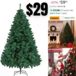 7.5 Ft Christmas Tree, Premium Spruce Holiday Artificial Christmas Tree with 1346 Branches and Metal Collapsible Stand for Home