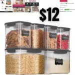 Airtight Food Storage Container Sets for Kitchen Pantry Organization and Storage – 12-Piece Set