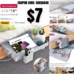 Bedside Shelf for Bed, Foldable Bunk Bed Shelf Clip On Nightstand Tray College Dorm Room Essential Table