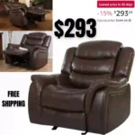 CHRISTOPHER KNIGHT HOME Merit Faux Leather Glider Recliner Club Chair