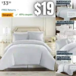 COLLECTION Duvet Cover – Ice Blue King Size Duvet Cover – 3 Piece Soft Breathable Microfiber Duvet Cover Set with Zipper Closure