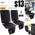 Car Seat Protector For Child Car Seat, Car Seat Protection For Baby Carseat, Non-Slip Seat Protector Under Baby Car Seat