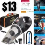Car Vacuum Cleaner – Car Accessories – Small 12V High Power Handheld Portable Car Vacuum wAttachments