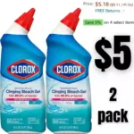 Clorox Toilet Bowl Cleaner, Clinging Bleach Gel