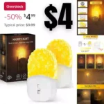 Emeritpro Night Lights Plug into Wall, Amber Night Light, LED Dimmable Night Lights with Dusk to Dawn Brightness Adjustable Night Light for Kids