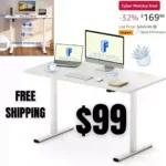 Essential White Standing Desk Whole-Piece Desk Board Electric Stand Up Desk Height Adjustable Desk for Home Office