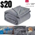 Fleece Bed Blankets Queen Size Grey – Soft Lightweight Plush Fuzzy Cozy Luxury Blanket Microfiber