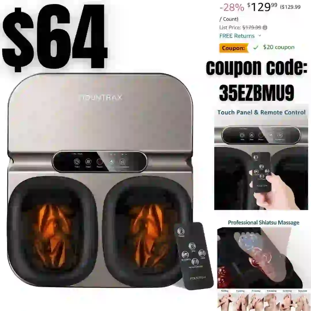 Foot Massager Machine with Heat, Gifts for Women Men, Plantar Fasciitis and Relieve Pain