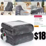Heated Blanket Electric Throw – 50×60 Electric Heating Blanket 10 Heat Setting 5 Levels