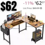 L Shaped Computer Desk – Corner Desks PC Gaming Desk Table Writing Desk