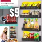 Magnetic Spice Rack for Refrigerator, Metal Seasoning Organizer