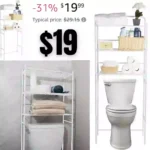 Mind Reader Alloy Collection, 3-Tier Over The Toilet Space Saver Rack, Metal