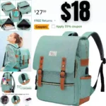 Modoker Vintage Laptop Backpack for Women Men,Travel Backpacks with USB Charging Port Fashion Backpacks for Working Women Fits