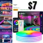 Neon Rope Lights, 9.84FT RGB Neon Strip Lights, Outdoor IP67 Waterproof Lights, Smart APP Control with 44Key Remote