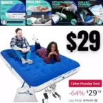 Never-Leak Camping Series TwinQueen Camping Airbed with High Speed Pump Air Mattress Single High Inflatable Blow Up Bed for Home Camping Travel