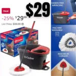 O-Cedar EasyWring Microfiber Spin Mop, Bucket Floor Cleaning System