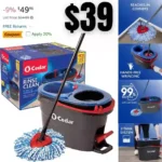 O-Cedar EasyWring RinseClean Microfiber Spin Mop & Bucket Floor Cleaning System