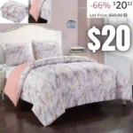 Pop Shop Marble Comforter Set, Full Queen, Rose Gold