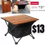 Portable Camping Table Ultralight Aluminum Camp Table with Storage Bag Folding Beach Table for Camping Hiking Backpacking Outdoor Picnic