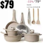 Pots and Pans Set Nonstick, 11Pcs Kitchen Cookware Sets