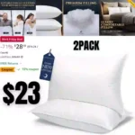 Queen Size Cooling Bed Pillows for Sleeping Hotel Quality, Set of 2 Down Alternative Microfiber Filled for Back, Stomach