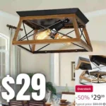 Semi Flush Mount Ceiling Lights, Rustic Kitchen Light Fixture