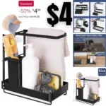 Sink Caddy,Kitchen Sink Organizer and Storage,Sponge Holder With dishcloth holder, removable drain tray, removable brush holder,kitchen countertop organizer