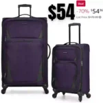 Traveler Aviron Bay Expandable Softside Spinner Wheels, Purple, 2 Piece Luggage