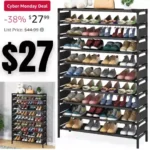 Tribesigns Upgraded 10 Tiers Shoe Rack, Large Capacity Shoe Shelf, Tall Shoe Organizer for 50 Pairs