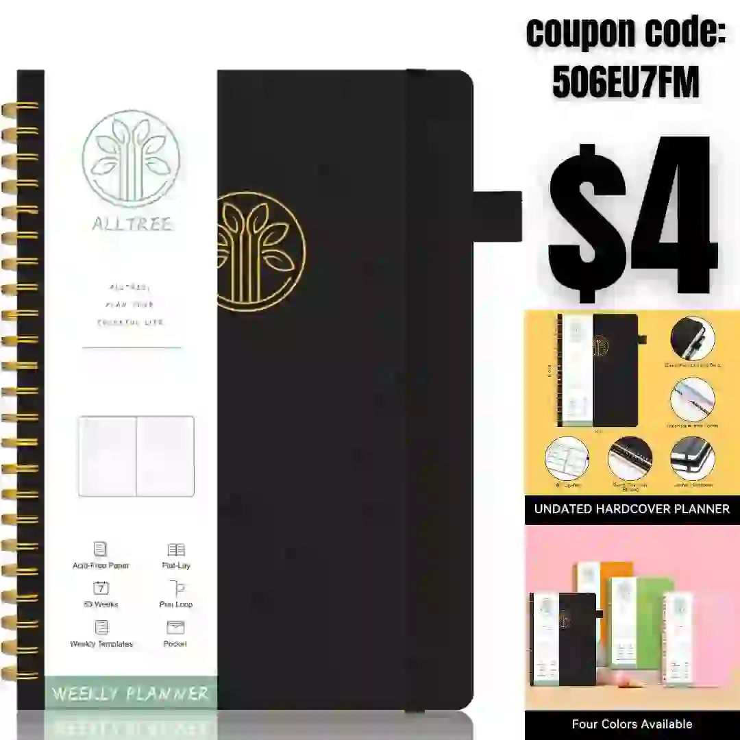 Weekly Planner Undated, Weekly To Do List Planner, ALLTREE Weekly Goals Notebook