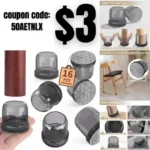 16PCS Round Chair Leg Floor Protectors, Chair Leg caps Floor Protectors with Felt