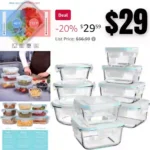 18pcs Glass Food Storage Containers with Lids