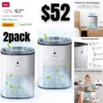 2 Pack CHIVALZ Air Purifiers for Bedroom