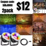 2 Pack Night Lights, Star Projector Light, Galaxy Projector for Home, Room Decor