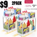 2 Pack Under Sink Organizers And Storage, Durmmur 2-Tier Under Sink Organizer, Bathroom Cabinet Organizer, Under Sink Storage For Kitchen