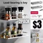 2 Pack Wall Mounted Spice Racks Organizer