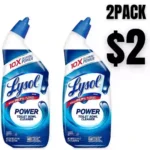 2PACK Lysol Power Toilet Bowl Cleaner Gel, For Cleaning and Disinfecting, Stain Removal