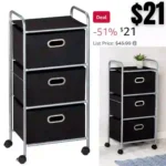 3 Drawer Rolling Cart