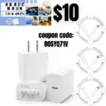 3 Pack iPhone 14 13 Fast Charger [MFi Certified], 20W PD USB C Wall Charger Adapter with 6FT Type C to Lightning Cable Compatible with iPhone