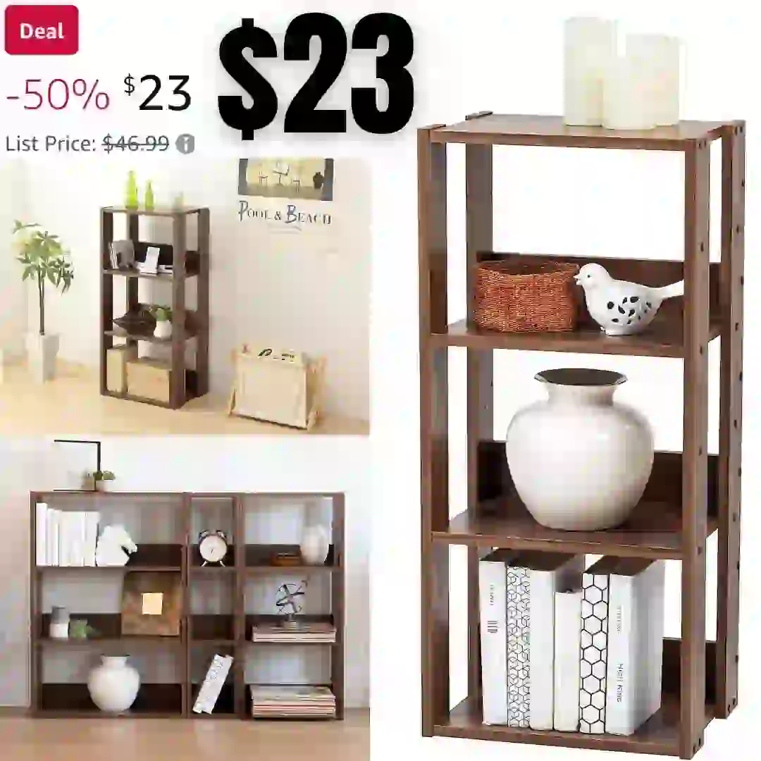 USA Metal Garment Rack with Wood Shelf