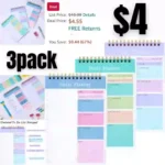 3 To Do List Notepad, 52 Sheets Undated Daily Planner