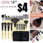 32pcs Wooden Make Up Brushes Set