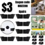 6pairs Adjustable Pot Lid Organizer Cabinet Door Kitchen Organization