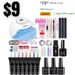 8 Colors Poly gel nail kit with UV LED Nail Lamp,Nail Extensions Gel kit